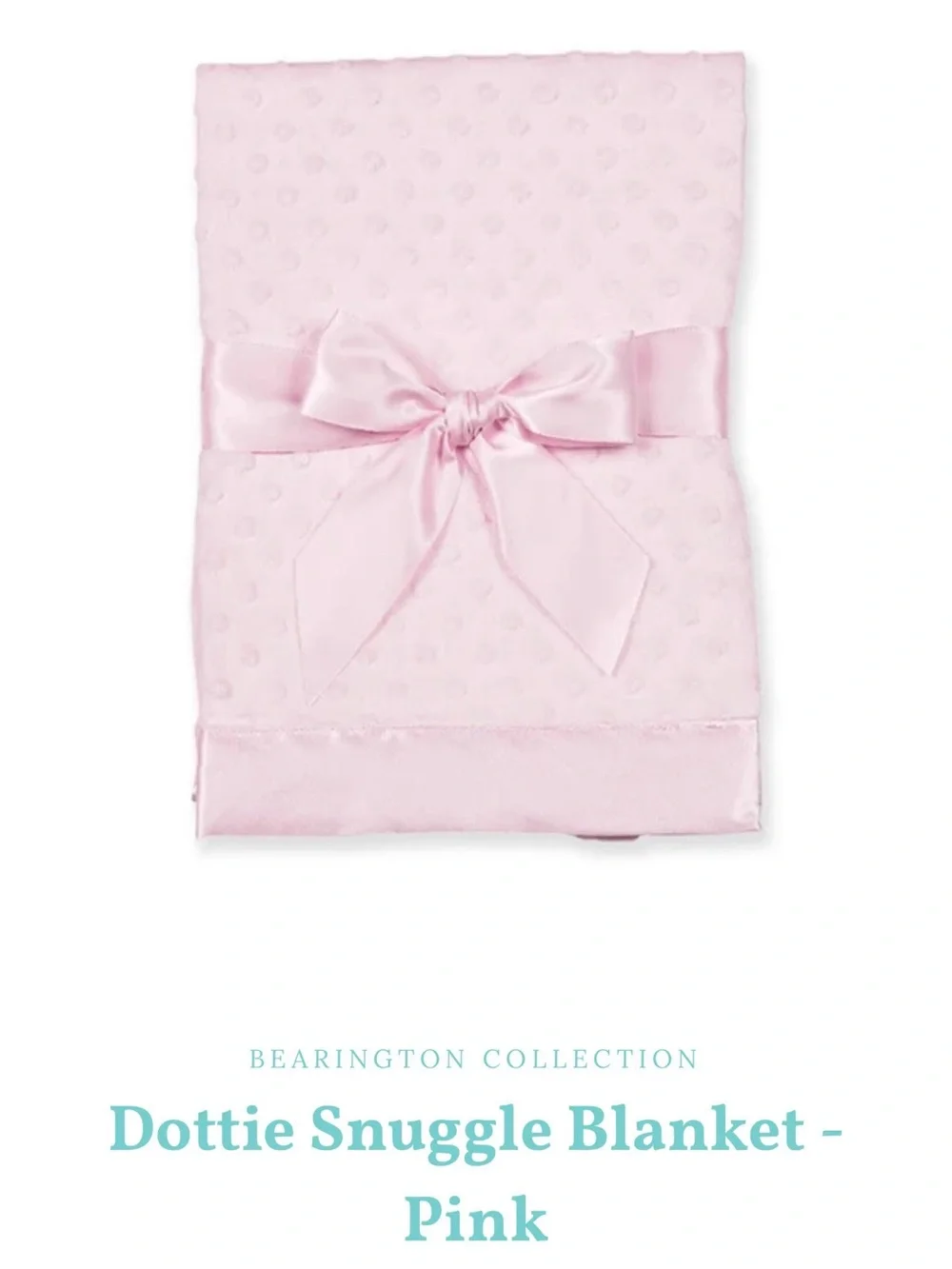Bearington Collection — Dottie Snuggle Pink Baby Blanket